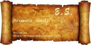 Brumecz Sebő névjegykártya